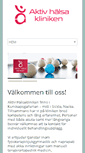 Mobile Screenshot of aktivhalsakliniken.se